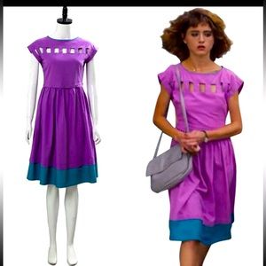 Costume Stranger Things Nancy Wheeler Cosplay Dress Xs Purple Blue Dress